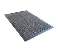 ULTRALUX Indoor Door Mat 31" x 47" Non-Slip Vinyl Backed Entry Rug Doormat, Gray Absorbent Dirt Trapper Entrance Mat, Front Door Welcome Mat, Inside Entry Rug