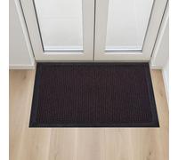 Ultralux Non-Slip Indoor & Outdoor Mesh Door Mat 60 x 40cm, Blue & Orange | Heavy Duty 3D Dirt Trapper Doormat, Dirt Barrier Scraper Entrance Mat for Front & Back Doors, Waterproof Metallic Entry Mat