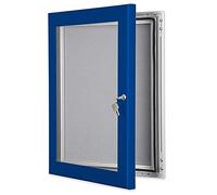 Ultramarine Blue Outdoor Pin Notice Boards - Lockable - A1