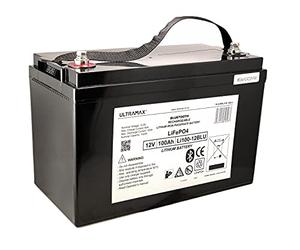 Ultramax LI100-12BLU 12v 100Ah LiFePO4 Battery ith Bluetooth Monitoring