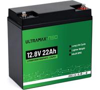 Ultramax Neo 12.8V 22Ah Lifepo4 Lithium Battery, 10,000+ Cycles, 10-Year Life, Smart Bms Protection, M6 Terminals Replacement
