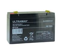 Ultramax Np10-6, 6V 10Ah 20Hr (As 12Ah) Sealed Lead Acid Rechargeable Battery