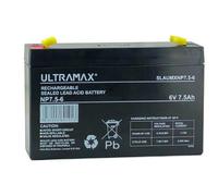 Ultramax Np7.5-6, 6V 7.5Ah 20Hr (As 7Ah & 7.2Ah ) Sealed Lead Acid Rechargeable Battery