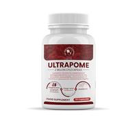 Ultrapome: 30 Capsules - Pomegranates + Live Cultures/Microbiome, Urolithin A Supplement for Cellular, Mitochondrial Health, Mitophagy, Energy Support, Suitable for Vegetarians, GMO-Free, Made in USA