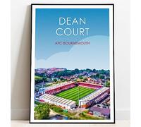 Ultras FC AFC Bournemouth Dean Court Retro Art Print (A3 Giclee Print - Portrait)