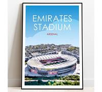 Ultras FC Arsenal Emirates Stadium Retro Art Print (A4 Giclee Print - Portrait)