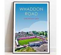 Ultras FC Cheltenham Town Whaddon RoadRetro Art Print (A5 Giclee Print - Portrait)