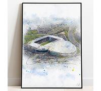 Ultras FC Coventry City Coventry Building Society Stadium Oil Painting Art Print (A4 Canvas - Portrait)