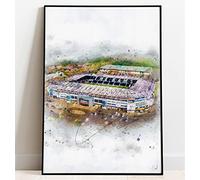 Ultras FC Derby County Pride Park Stadium Oil Painting Art Print (A5 Giclee Print - Portrait)