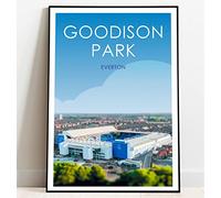 Ultras FC Everton Goodison Park Stadium Retro Art Print (A3 Giclee Print - Portrait)