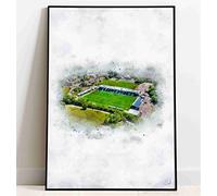 Ultras FC Forest Green Rovers The New Lawn Stadium Oil Painting Art Print (A1 Giclee Print - Portrait)