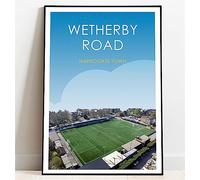 Ultras FC Harrogate Town Wetherby Road Retro Art Print (A4 Giclee Print - Portrait)