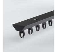 UltraSlim 1.8m Black Aluminum Curtain Track VType Sliding Rail for Room Dividers &90° Corner Ideal for Living Room Privacy Solutions