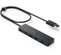 UltraSlim 4Port USB 3.0 Data Hub for Mac/PC, 2ft Cable Data Only