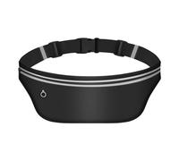 UltraSlim Fanny Packs for Women Men Slim Running Belt Waist Pack Runners Bag Waterproof Money Belt, Black, Fashion