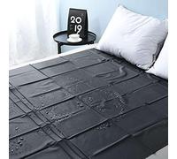 Ultrasoft Pvc Waterproof Dry Rubber Bed Sheet Cover Adult Sleeping Mattress Protector/Urine Non-Absorbent Reusable,Black,220Cm*200Cm
