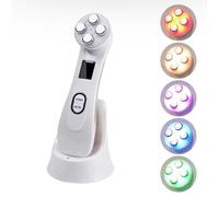 Ultrasonic 5 in 1 Beauty Face Device, Skin Tightening Device LED Photon Light Therapy Wrinkle Remover Firming Lifting Machine RF EMS Facial Device for Women