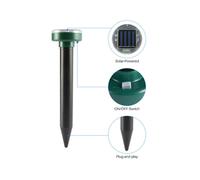 Ultrasonic Animal Repeller Solar Powered Deterrent Dog Pest Scarer Repellent