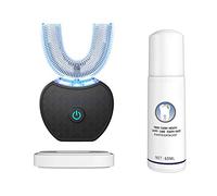 Ultrasonic Automatic Toothbrush,Ultrasonic Electric Toothbrush and Teeth whitening kit 360 Soinc Toothbrush, Wireless Charging Toothbrush Washable Travel Home Dual-use (Black)