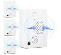 Ultrasonic Bat Devices for Attic: 4PCS Bat Removal Device for Garage, Indoor Outdoor Use - Humane and Effective Rechargeable Bat Deterrent Devices, White