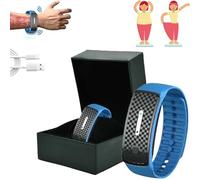 Ultrasonic Body Shape Wristband, Ultrasonic Fat Blasting and Detoxing Wristband, Ultrasonic Ultra-Tech Body Shape Wristband for Improve Body Contours(Blue)