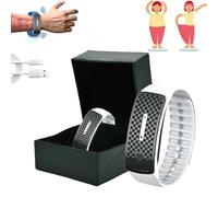 Ultrasonic Body Shape Wristband, Ultrasonic Fat Blasting and Detoxing Wristband, Ultrasonic Ultra-Tech Body Shape Wristband for Improve Body Contours(White)