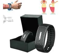 Ultrasonic Body Shape Wristband, Ultrasonic Fat Blasting and Detoxing Wristband, Ultrasonic Ultra-Tech Body Shape Wristband for Improve Body Contours (Black)