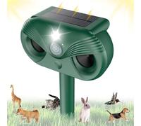 Ultrasonic Cat Repellent, Solar Animal Repellent, 4 Modes Fox Repellent with PIR Motion Sensor, IP54 Waterproof, Highly Effective for Cat, Dog, Rodent, Fox and Bird