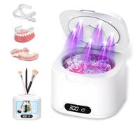 Ultrasonic Cleaner, 340ml Ultrasonic Jewellery Cleaner, Ultrasonic Retainer Cleaner, Multifunction Automatic Makeup Brush Cleaner for Cleaning Jewelry Rings Glasses Denture Watches Make Up Brush