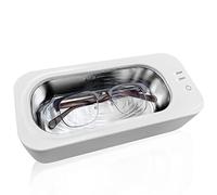 Ultrasonic Cleaner 350ML, Jewellery Cleaner Ultrasonic 18W Power Cleaner Glasses for Dentures Jewelry Rings Glasses Watchs Brush etc, Low Noise Stainless Steel Ultrasonic Cleaner