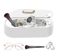 Ultrasonic Cleaner 45000Hz, 380ml Portable Ultrasonic Eyeglass Cleaner With 2 Modes, Eyeglass Cleaner Ultrasonic Cleaner for Glasses Coins Finger Rings Dentures