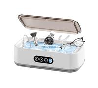 Ultrasonic Cleaner, 49000Hz Jewellery Cleaner, 650ML Clean Pod with LED Display One-Touch Operation and 3 Time Modes, for Jewelry Necklace Ring Glasses Watch Coins Denture, White