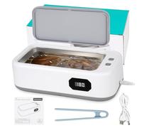 Ultrasonic Cleaner, 49000Hz Jewellery Cleaner with 5 Modes, 640ML Sonic Jewellery Cleaner Machine for Cleaning Set with tweezers for Cleaning Glasses, Jewelry, Silver Ring, Dentures