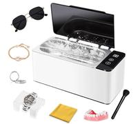 Ultrasonic Cleaner, 500ML Ultrasonic Jewellery Cleaner Machine, 46000HZ Ultrasonic Retainer Cleaner with 4 Modes Digital Timer, Professional Sonic Cleaner Machine for Jewelry Denture Glass