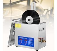 Ultrasonic Cleaner 6L Ultrasonic Vinyl Cleaner Machine for 7-12 Inch Records | 8-LP Capacity, Liftable Design, 40KHz 180W Commercial Grade Cleaner with Drying Rack for Jewelry & Watch