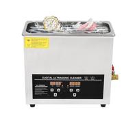Ultrasonic Cleaner Cleaning Machine Tank Jewelry Watch Industrial Desktop Cleaner with Adjustable Timer Heating Function Large Capacity for Home Laboratory 40KHz Frequency (6.5L)