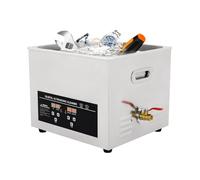 Ultrasonic Cleaner Cleaning Machine Tank Jewelry Watch Industrial Desktop Cleaner with Adjustable Timer Heating Function Large Capacity for Home Laboratory 40KHz Frequency (15L)