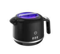 Ultrasonic Cleaner, Compact for Retainers, Aligners, Jewelry, Glasses, 42kHz Powerful Ultrasound, 2 Cleaning Modes (3/5 Mins), Quiet Operation, Spout & Handle Design(Black)