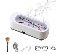 Ultrasonic Cleaner for Jewellery, 47KHz Jewellery Cleaner Sonic Glasses Cleaner Clean Pod One-Touch Operation Ultrasonic Cleaner Solution for Cleaning Eyeglasses Jewelry Silver Necklace Ring Watches