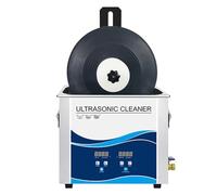 Ultrasonic Cleaner Machine, 6.5L Portable Record Cleaner with Drying Rack Kit, 8Pcs One Time, Liftable Automatic Rotary for Jewelry, Watches, Glasses, Dentures