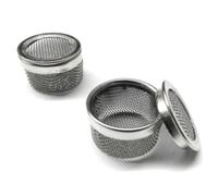 Ultrasonic Cleaner Mini Basket Set 20mm and 13mm Small Parts Mesh Holder for Screws and Tiny Components 2 Pieces Pack