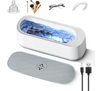 Ultrasonic cleaner, sonic jewelry cleaning machine, one-button operation - ultrasonic cleaner for cleaning various items such as rings, watches, dental braces, glasses, etc.