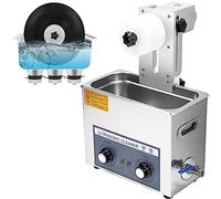 Ultrasonic Cleaner Vinyl Record Cleaner 6L Ultrasonic - Double Sided LP Cleaning System with Auto Rotating, 0-30 Minutes Timing - 4 Pcs One Time Record Cleaning