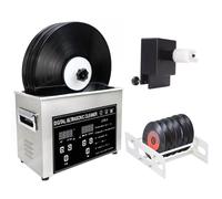 Ultrasonic Cleaner Vinyl Record - Professional 180W Machine with Auto-Rotating Double-Sided Cleaning and 0~30 Min Timing for Lp Records