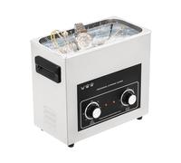 Ultrasonic Cleaner with Heater Stainless Steel Ultrasonic Cleaning Machine with Knob Timer Basket and Drain Valve Stainless Steel Ultrasonic Bath for Jewelry Watches (2L/0.53Gal)
