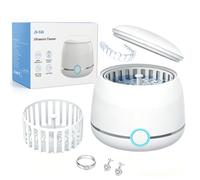 Ultrasonic Cleaner, WRIYES Black 45kHz Ultrasonic Retainer Cleaner Machine for Dentures,Aligners,Mouth Guards,Night Guards,Jewelry