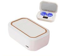 Ultrasonic Contact Lens Cleaner Machine with Blue Light, Rechargeable Ultrasonic Cleaner, Portable Contact Lens Case & Applicator Tool for Home Travel Business Daily Care