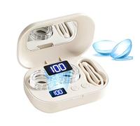 Ultrasonic Contact Lens Cleaner - Portable Mini Size USB Rechargeable | Electric Cleaning Machine, Automatic Washing Box, Daily Hygiene Storage Case for Travel Kit Eye Care