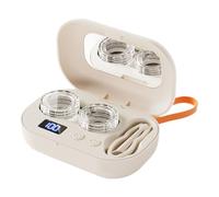 Ultrasonic Contact Lens Cleaning Machine - 9 X 5.9 X 3.4cm Portable Ultrasonic Contact Lens Cleaner, High- Frequency Electrical Cleaner with Timer Settings, Compact Daily Care Device for Home V