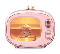 Ultrasonic Cool Mist Animal Humidifiers, LED Nightlights, Superbcco Mini Cute USB Humidifier, 6H Top Re-filling Ultrasonic, 30dB Whisper-Quiet, 400ML, 800mAh Wireless, USB Charging for Bedroom (Pink)